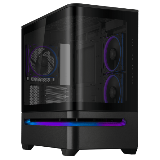 ASUS Prime AP202 ARGB Mid Tower Gaming Case - Black 
